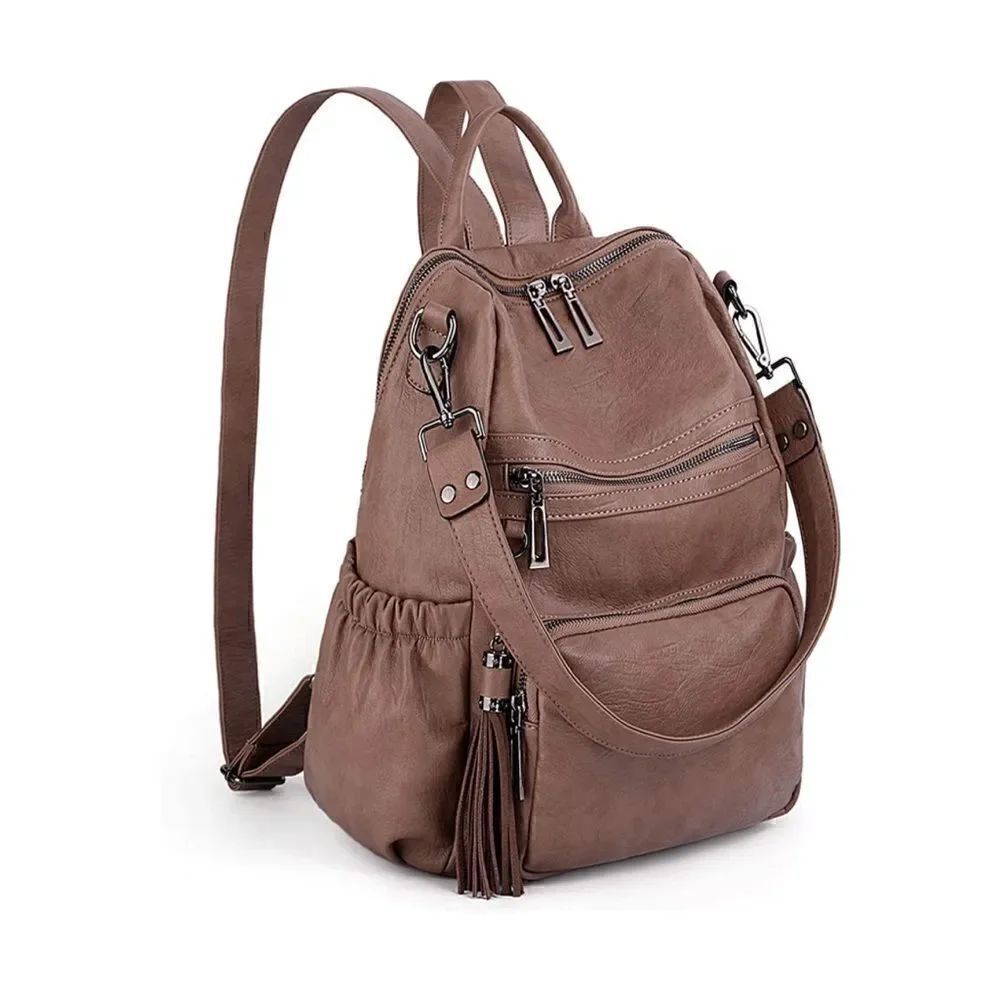 Brown Leather Backpack